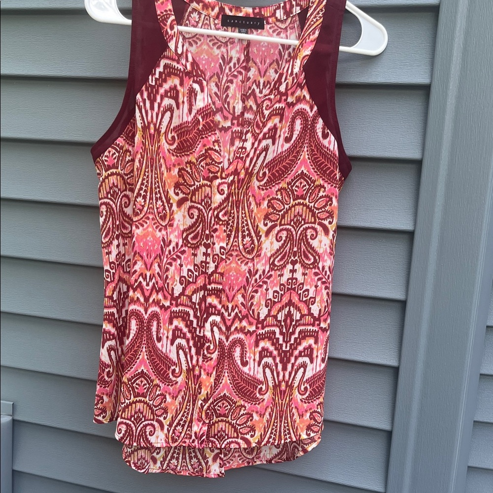 Sanctuary Multicolor Paisley Tank Top